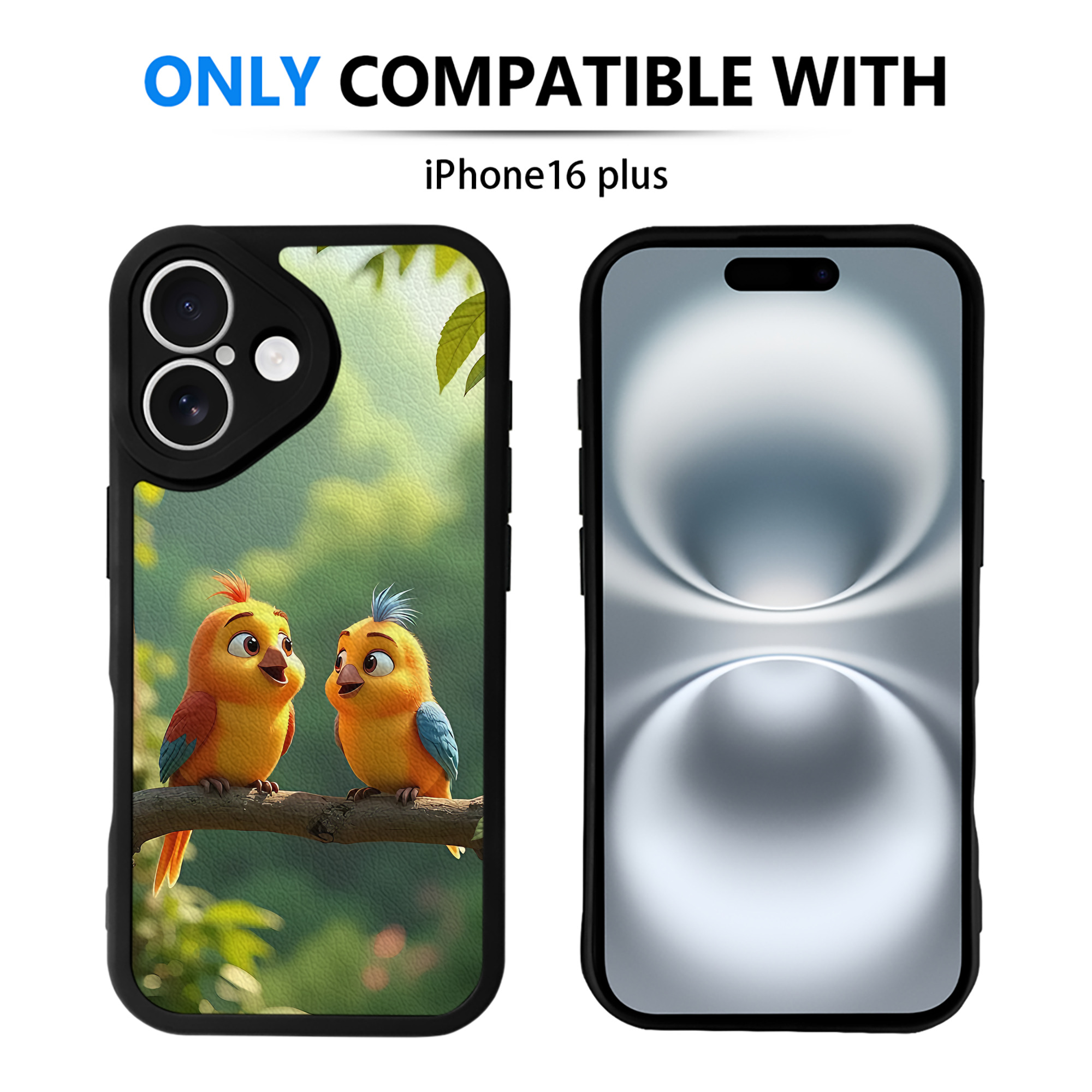 （画像用） Angry Birds アングリーバード 【iPhone 16シリーズ対応】シリコンスマホケース（レザー調） 材質：シリコン